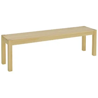 REDOM Sitzbank Essbank & Küchenbank für Wohnzimmer & Essbereich, Natur (Packung, 1-St., Holzbank, Robuste & stilvolle Sitzbank mit natürlicher Holzoptik), 150x33x45 cm, Kiefernholz, Landhaus-Stil, 3-Sitzer, bis 330 kg beige 150 cm x 45 cm x 33 cm