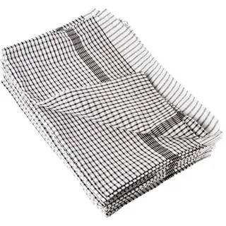 Vogue CC597 Wonderdry Geschirrtücher, 75% Baumwolle und 25% Polyester, Schwarz (10er Pack)