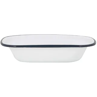 Argon Tableware Weißer Emaille Pie Dish - 20cm - Marine