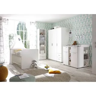 BEGABINO Babyzimmer-Set Bibo 3tlg. Dekor Weiß