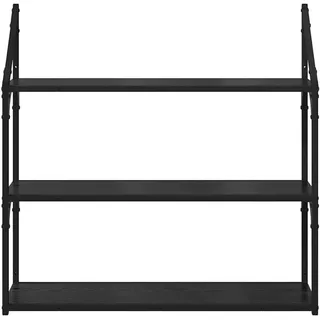 vidaXL Wandregal 80 x 21 x 78,5 cm Schwarz