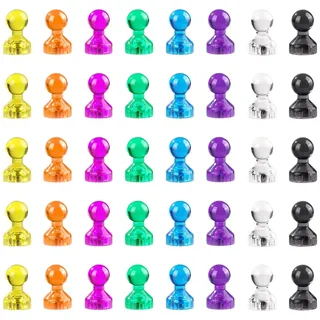 40 Stück Farbe Magnete Stark, Mini Magnet, Magneten für Magnettafel, Starke Magnet für Kühlschrank, Stecktafel, Pinnwand, Notenmagnete, Whiteboard