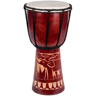 70cm Große Djembe Trommel Bongo Drum Elefant Braun Fair Trade Top Klang