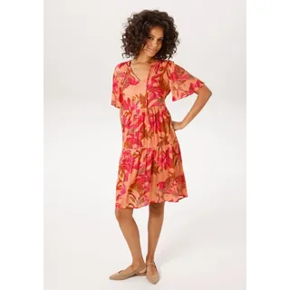 Aniston CASUAL Sommerkleid Braun/Goldfarben/Grün/Rosa 42