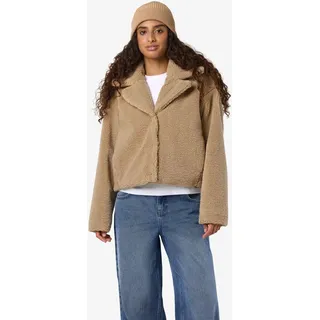Noisy May Nati Crop Teddyjacke Beige 50