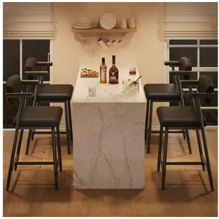 GarveeMore Stuhl Komfort und modernes Design Barhocker Set 4 Stück – 65 cm Sitzhöhe (4 St), gepolsterte Sitzfläche mit Arm-ideal für Kücheninseln und Bartresen