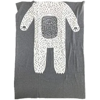 Odot Strickdecke Babydecke Kuscheldecke, Kinderwagen im Freien Kinderdecke Krabbeldecke Perfekt für Mädchen und Jungen Babys (90x110cm,Grau)