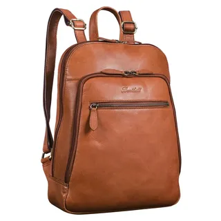 Benthill Rucksack Echt Leder - Kurierrucksack Fahrradrucksack Trekkingrucksack - Damen Herren Rucksack - Lederrucksack - Braun