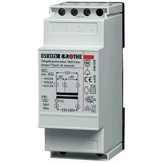 Grothe Klingeltransformator GT 3173 4/8/12VAC, 2,0/1,5A