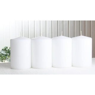 3XL-Stumpenkerzen-Advents-Set, 15x10 cm, 4er-Pack, Weiß
