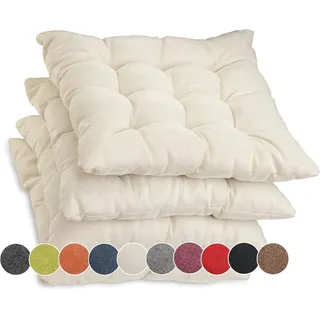 sunnypillow Stuhlkissen 45 x 45 cm Ecru