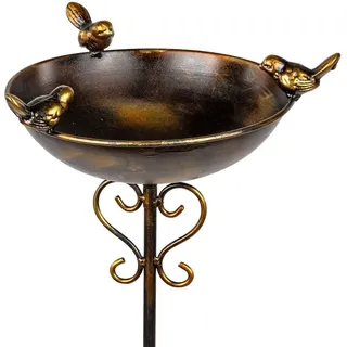 Formano Vogeltränke, 107x23cm, aus Metall, 1 Stück, Antik-Optik, Gartendeko für das Blumenbeet oder den Balkon