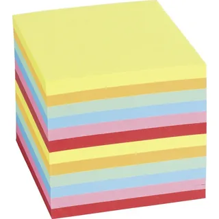 Folia Notizzettel Zettelklotz 9 x 9 cm farbig