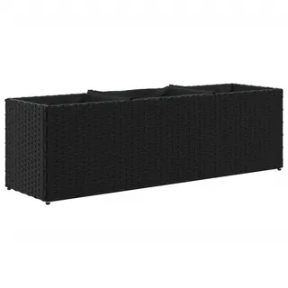 vidaXL Hochbeet mit 3 Fächern 105 x 30 x 32 cm Schwarz