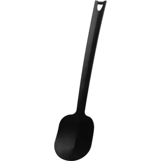 FACKELMANN Wok Kochlöffel Asia Line, Küchenhelfer aus Kunststoff, Löffel für beschichtete Töpfe und Pfannen (Farbe: Schwarz), Menge: 1 Stück