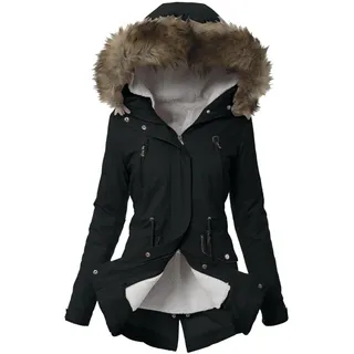 JUBEN Übergröße Mantel Grauer Jeansjacke Echter Mantel Kapuzenmantel Patchwork-Jacke Braune Jeansjacke Bestickte Jacke Packbare Regenjacke Hellbraune Lederjacke Angeljacke
