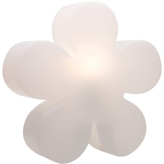 8 seasons design Shining Flower Deko-Lampe Blume Ø 40cm (Weiß), E27 Fassung inkl. Leuchtmittel in warmweiß, als Indoor- & Outdoor Deko, Kinderzimmer, Nachttischlampe