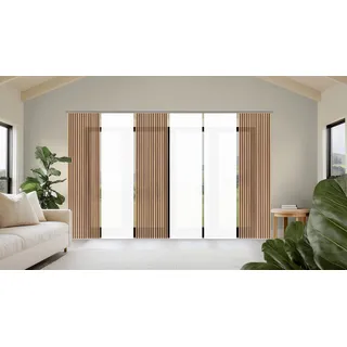HOME WOHNIDEEN PANILO Paneelwagen 60 x 245 cm Braun 6 St.