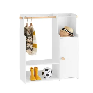SoBuy Kinderkleiderschrank KMB110 94 x 110 x 35 cm MDF weiß