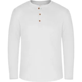 Normani Neuville Basic Henley Shirt weiß XL
