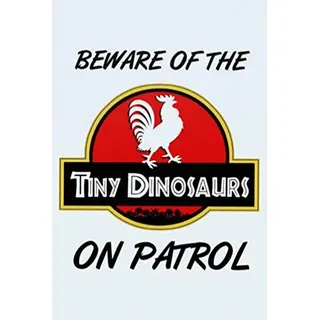 Beware Of Tiny Dinosaurs Hühnerstall Schild Hühnerstall Dekor I Raise Tiny Dinosaurier Metallschild Huhn Dinosaurier Schild Schlafzimmer Retro Cafe Store Metallschild Poster 20,3 x 30,5 cm