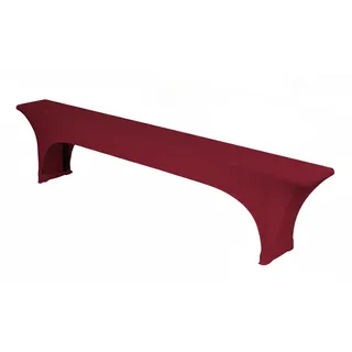 TexDeko® Stretch Bierbankhussen für Bierzeltgarnitur strapazierfähig (nur Bierbank) 220 x 25cm Bordeaux Festzeltgarnitur | verstärkte Beintaschen ÖKO-TEX Zertifiziert bügelfrei waschbar