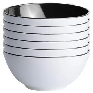 Marine Business Müslischale Salat Müsli Suppe Obst Schüssel klein, 15 cm, rund - Black, Summer Edi, Melamin, (6 Stück, 6-tlg) schwarz