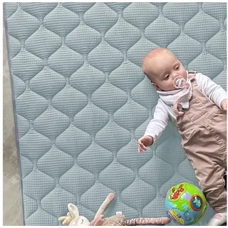 Krabbeldecke Sanosoft® Krabbeldecke aus Deutschland, Sanosoft, Öko-Tex und Made in Germany blau 120 cm x 120 cm