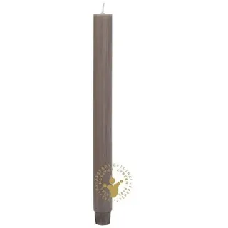 Jaspers Kerzen Durchgefärbte Stabkerzen dunkel-leinen 185 x 26 mm, 20 Stück