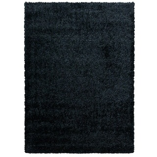 Hochflorteppich Brilliant 4200  (Schwarz, 110 x 60 cm, 100% Polyester)
