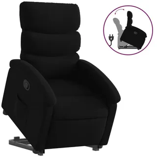 vidaXL Relaxsessel mit Aufstehhilfe Stoff 92 x 99,5 x 0 cm Schwarz mit Massagefunktion
