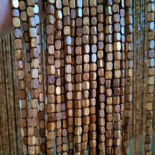 FENGSHOUU Bambus Perlenvorhang Türvorhang,Hölzern Perlenvorhang,Deko Holzperlen Vorhang,Hängender Dauerhaft Türvorhang Dekoration Teilervorhang,Breite×Höhe (60 x 220cm(75 Stränge,Brown)