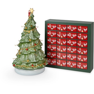 Villeroy & Boch – Christmas Toy'S Memory Adventskalender Set 26 Teilig Mit 24 Porzellanfiguren Inklusive Weihnachtsbaum Zum Aufhängen, 24 Türchen, Weihnachten, Weihnachtsdeko, Porzellan