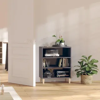 vidaXL Sideboard 57 x 70 x 35 cm Hochglanz-Grau