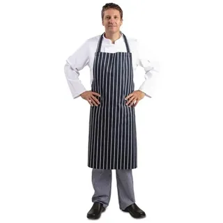 Whites Chefs Clothing Gastronoble Whites Latzschürze blau weiß gestreift extra lang