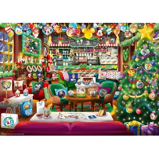 Ravensburger Erwachsenenpuzzle 1000 Teile - Disney - Disney Christmas Cafe