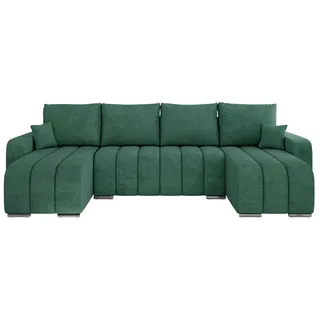 Wohnlandschaft mit Schlaffunktion Kirasso , türkis/petrol , Maße (cm): B: 320 H: 86