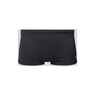Badehose mit Label-Patch, Black, XL
