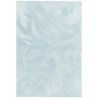 Pergamon Pearl Fellteppich 80 x 150 cm Blau/Silber