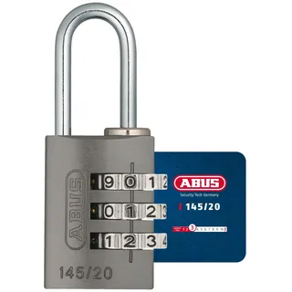 ABUS AB145/20 TITANIO 466137 Vorhängeschloss, Grau