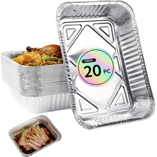 Aluschalen Grill,Grillschale Alu,20pcs Aluminium Schale,Tropfschale Grill,Alu Tropfschalen Groß,Aluminium Tropfschalen,Fettauffangschalen Gasgrill