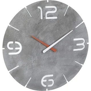 TFA Dostmann 60.3536 Contour Design Funk-Wanduhr (Beton Optik mit Batterie)