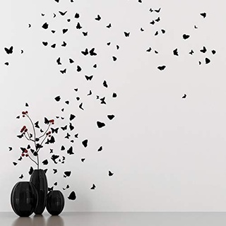 Ambiance-Live 125 Aufkleber Schmetterlinge schwarz