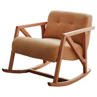 JV Möbel Schaukelsessel Polstersessel 67 x 75 x 85 cm Braun