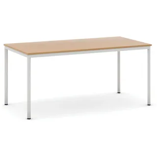 Esstisch BASIC, 160x80 cm, graues Metallgestell, Buche
