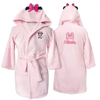 Disney Home Minnie Mädchen-Bademantel 6-8 Jahre | Öko-Tex | Bademantel für Kinder, Mädchen, aus weichem Fleece, Rosa, Rosa, 8 Jahre - 8 Jahre