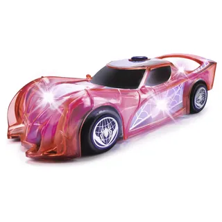 Jada Toys Marvel Light Hero Spider-Man Auto (15 cm) - Superhelden-Spielzeugauto ab 3 Jahre mit Friktion und coolen Licht- &-Sound-Effekten, Auto-Spielzeug für Kinder, inkl. Batterien