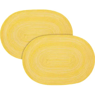 Pichler Tischset Samba 2er-Pack gelb Größe oval: 33x48 cm