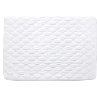 SPRINGSPIRIT Wasserdichter Matratzenschoner für Kinderbetten, passend für 140 x 70 cm Matratze, ultraweicher gesteppter Bezug, atmungsaktiv, geräuschloses Spannbetttuch, Weiß