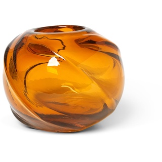 ferm LIVING - Water Swirl Vase, H 16 cm, amber